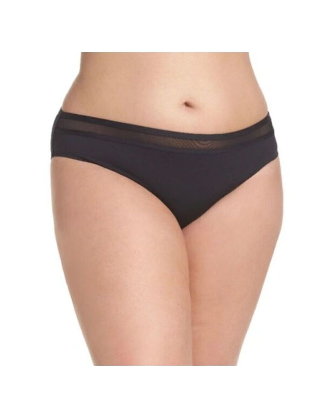 Tommy Bahama Mesh Solids Hipster Swim Bikini Bottom Black 2X NWT